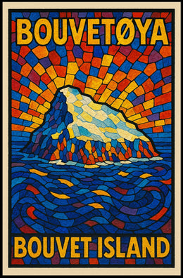 Bouvet Island A Stained Glass Tribute Poster