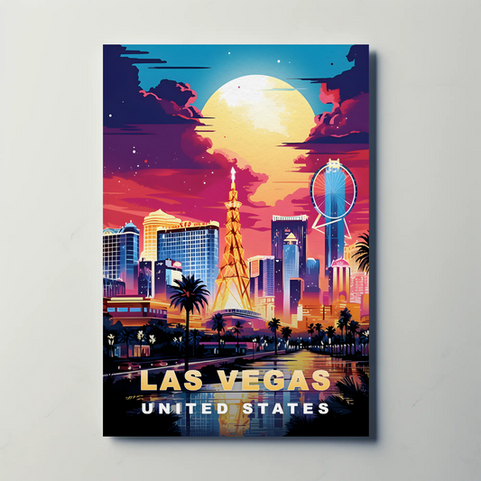 Las Vegas Vintage Travel Poster