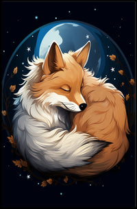 Moonlit Fox Poster