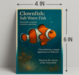 Clownfish Wall Art Print Featuring Marine Charm PosterGoat