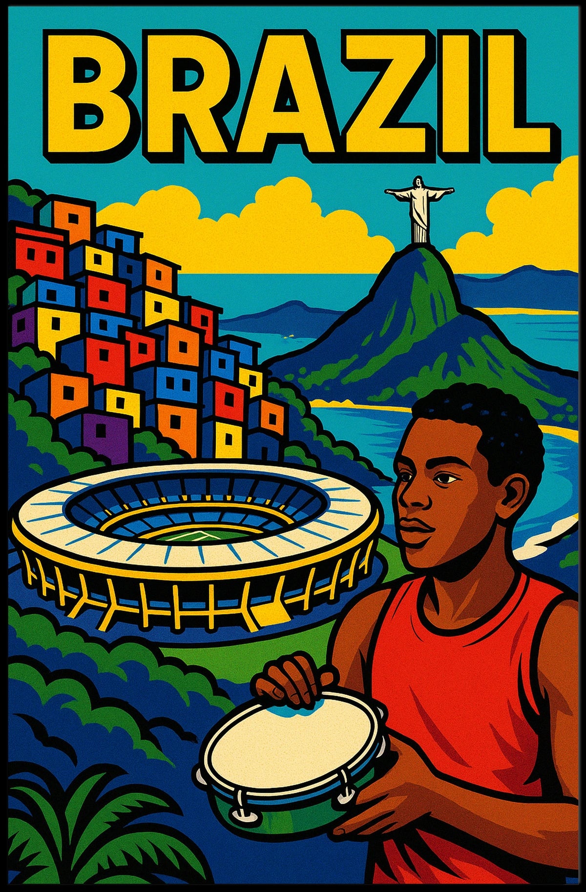 Vibrant Brazil Poster