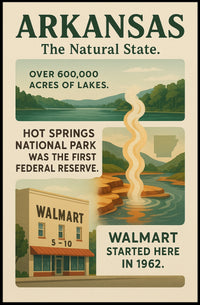 Arkansas The Natural State Poster