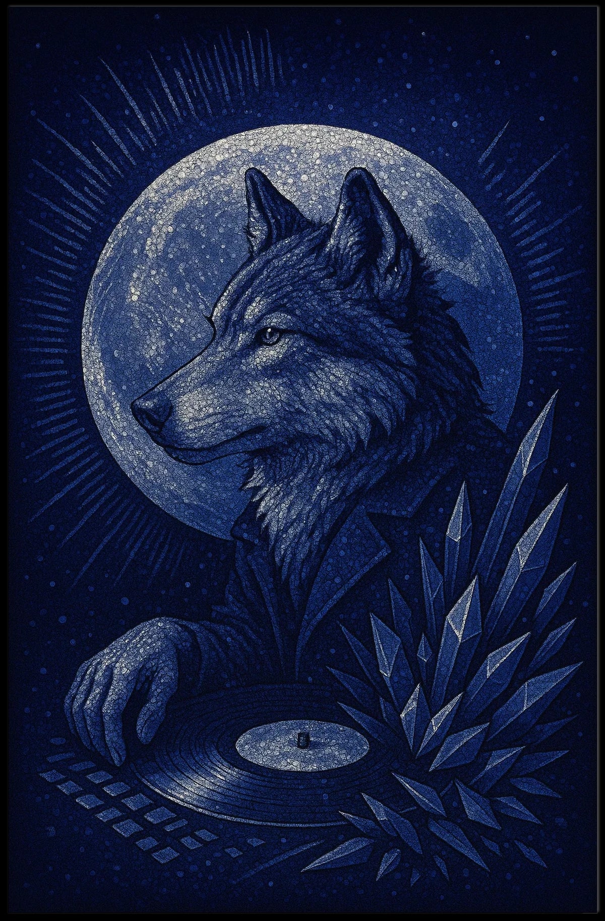 The Lunar Dj Wolf Poster