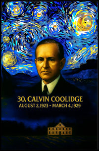 Calvin Coolidge 30th President of the United States Presidential Masterpiece Series Poster