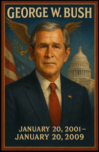George W. Bush Vintage Presidential Art Poster