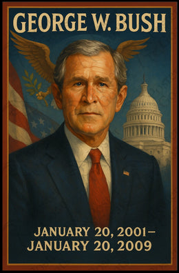 George W. Bush Vintage Presidential Art Poster