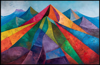 Abstract Geometric Mountain Landscape Poster Art Print