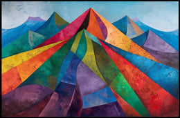 Abstract Geometric Mountain Landscape Poster Art Print
