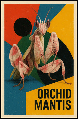 Orchid Mantis Art Poster