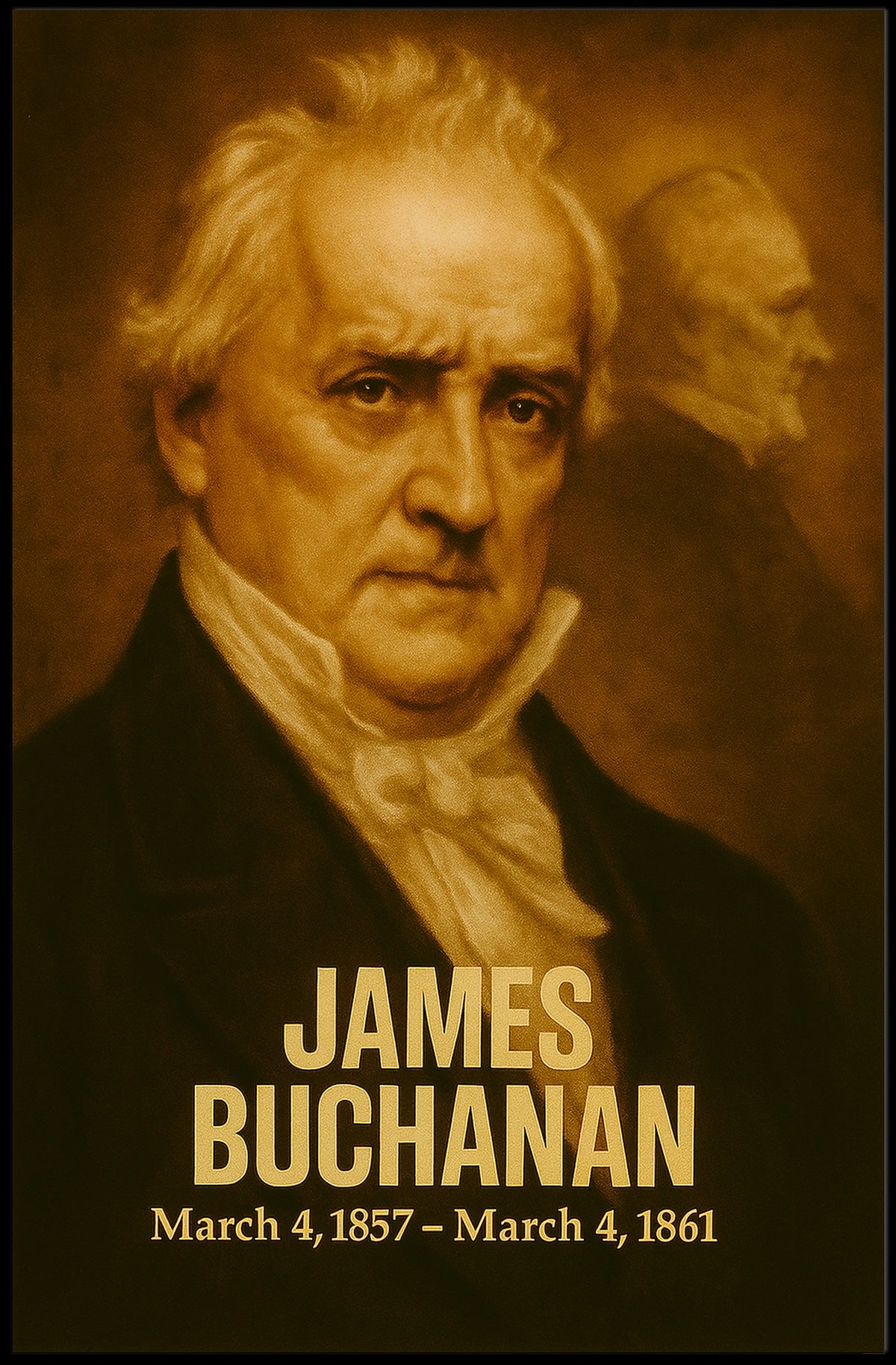 James Buchanan Presidential Term Poster