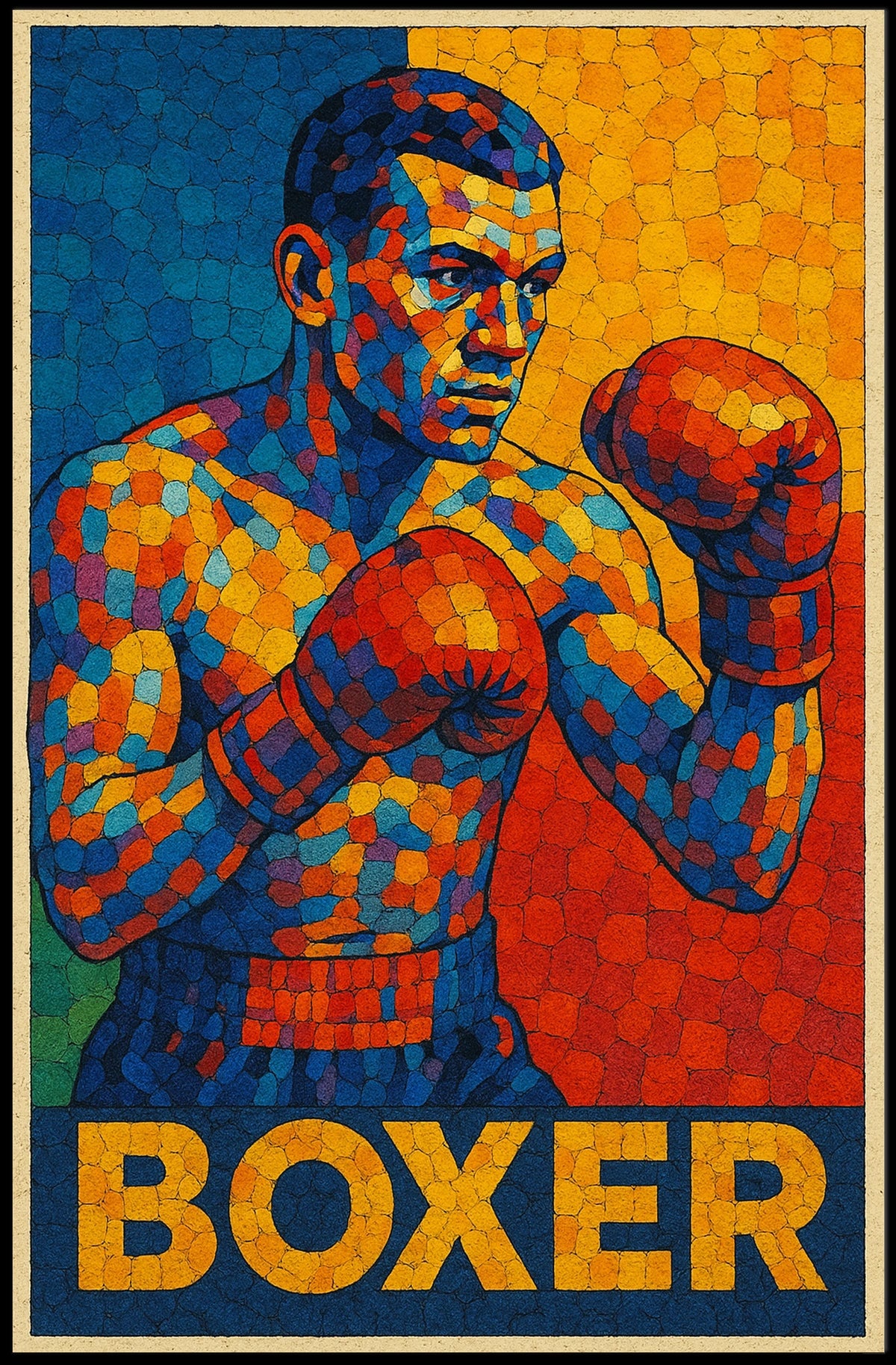 Vibrant Boxer Poster
