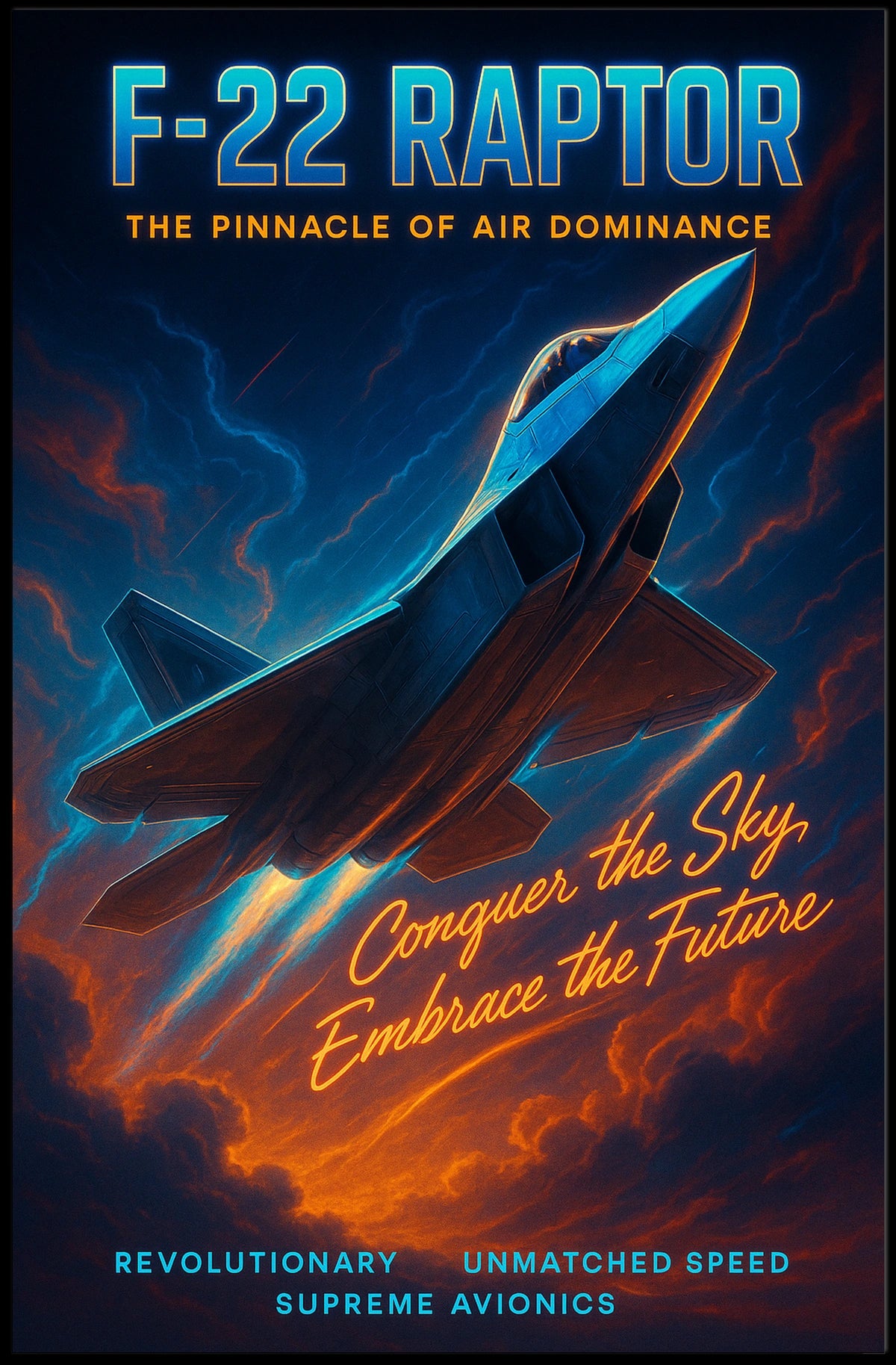 F-22 Raptor The Pinnacle Of Air Poster
