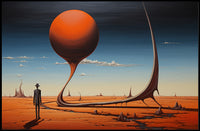 Surreal Desert Dreamscape: Abstract or Artistic Poster