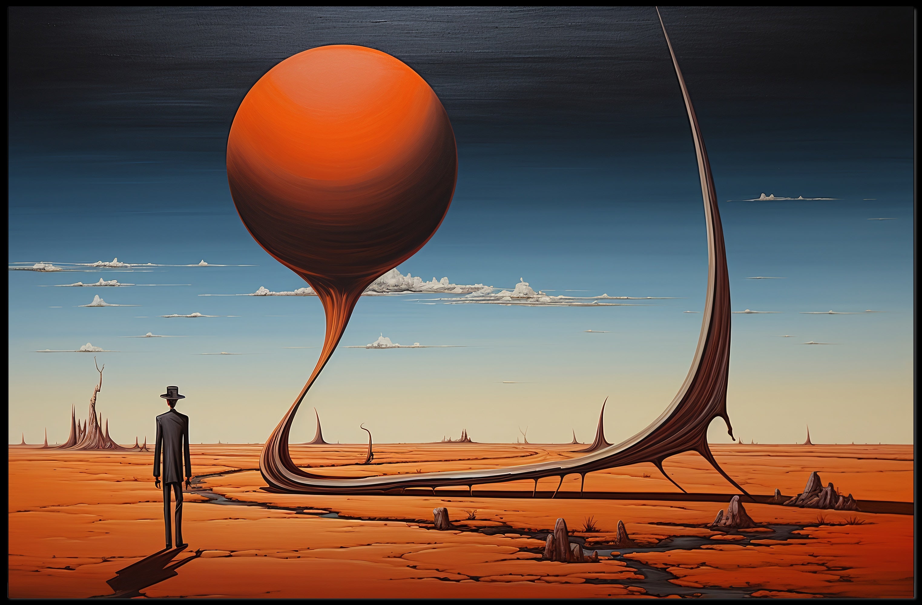 Surreal Desert Dreamscape: Abstract or Artistic Poster