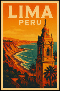 Lima, Peru Travel Poster