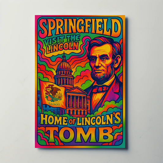 Springfield Abraham Lincoln Travel Poster