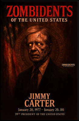 Jimmy Carter 39th President of the United States Zombidents Poster Series
