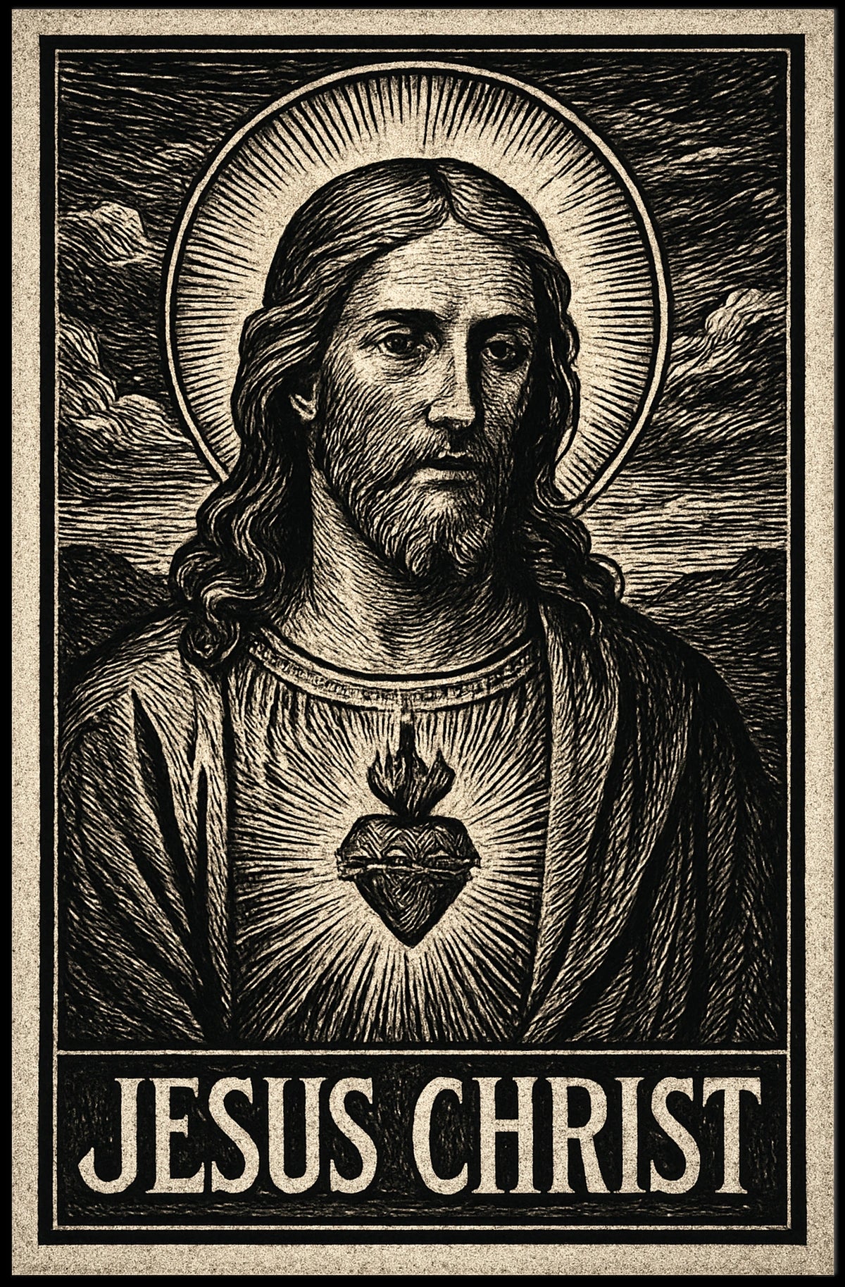 Jesus Christ Illustration Poster