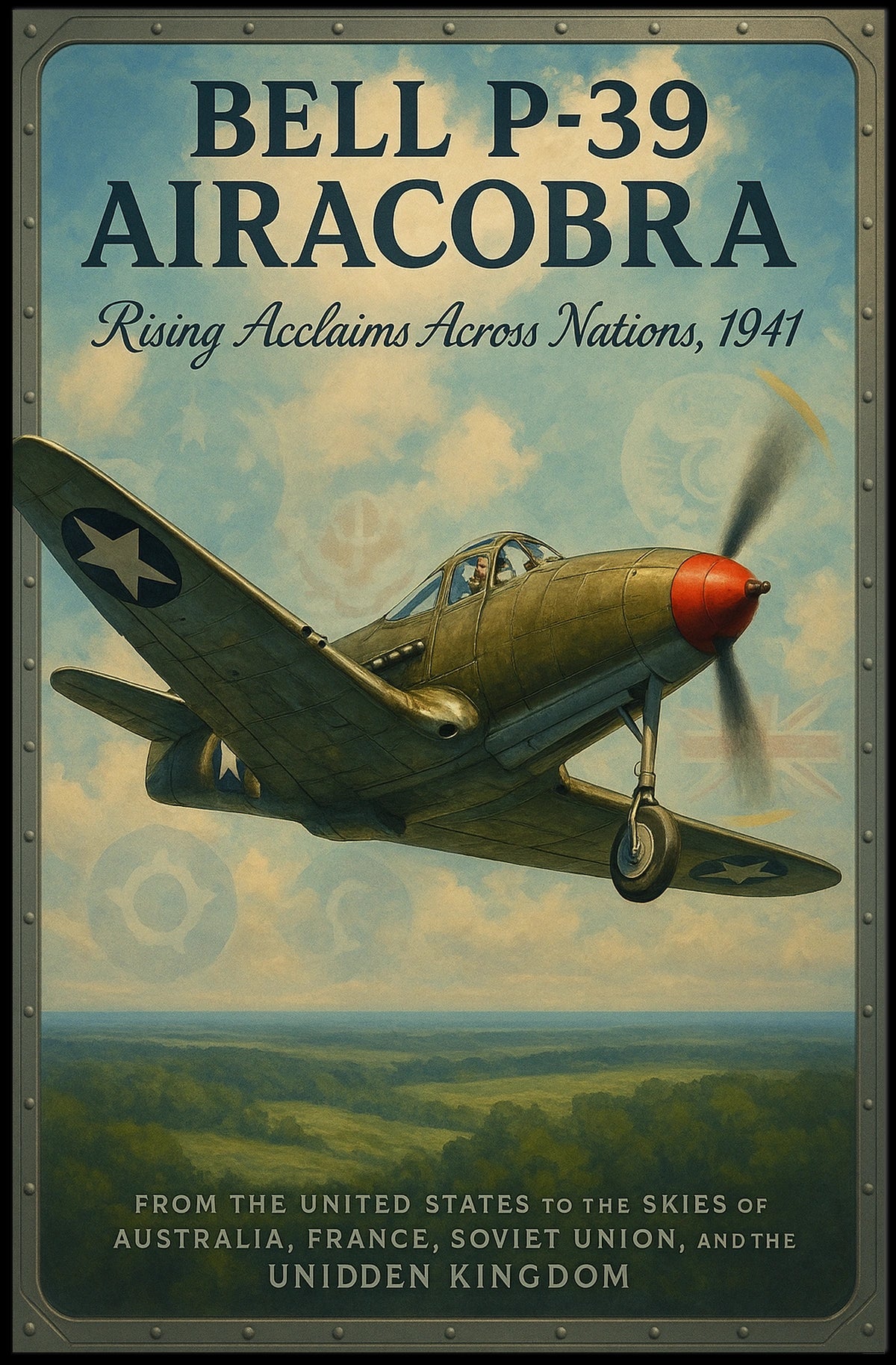 Bell P-39 Airacobra Rising Acclaims Poster