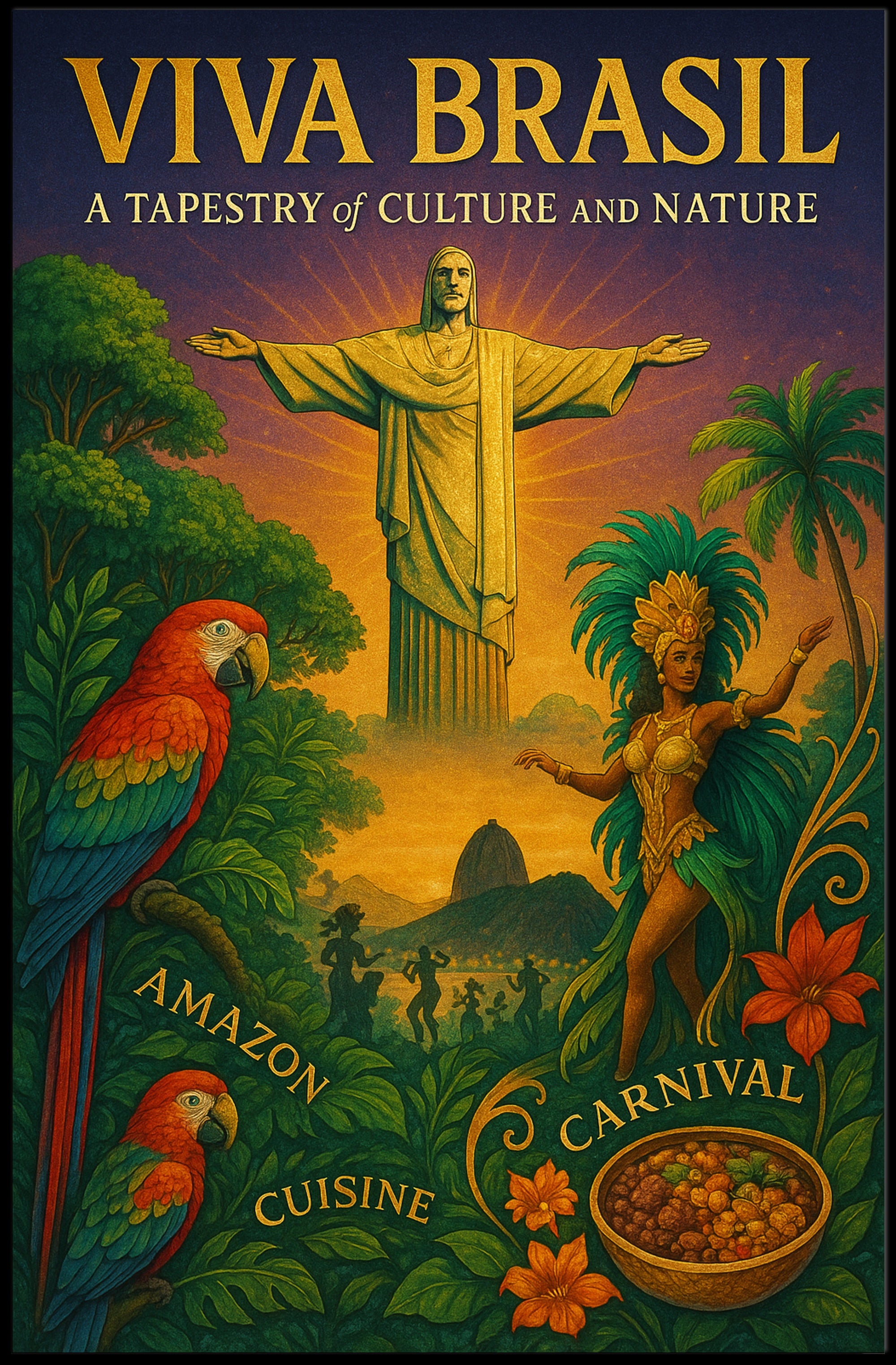 Viva Brasil A Tapestry Of Culture And Poster