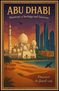 Abu Dhabi Harmony in Architectural Cityscape Urban or Cityscape Poster