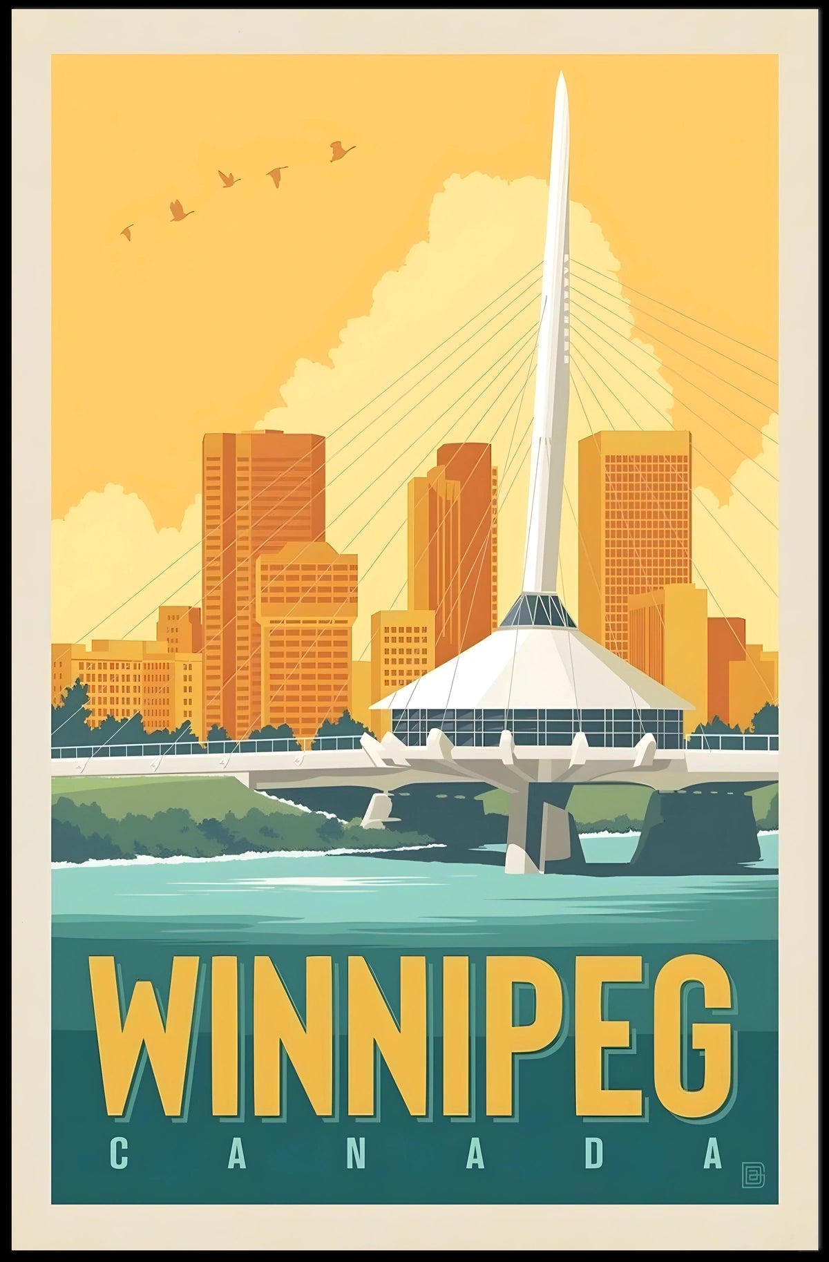 Winnipeg Skyline Poster