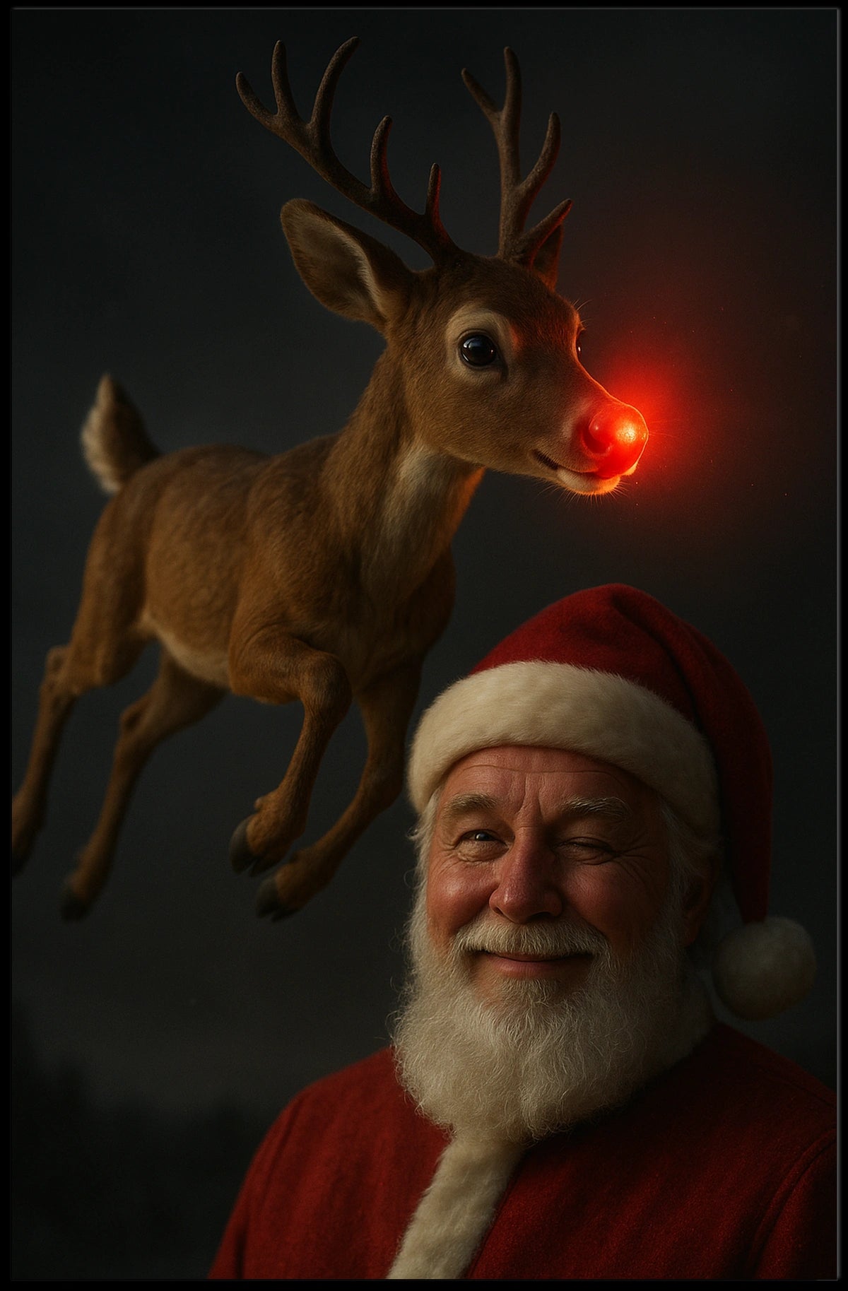 Santa and Rudolphs Holiday Cheer Poster