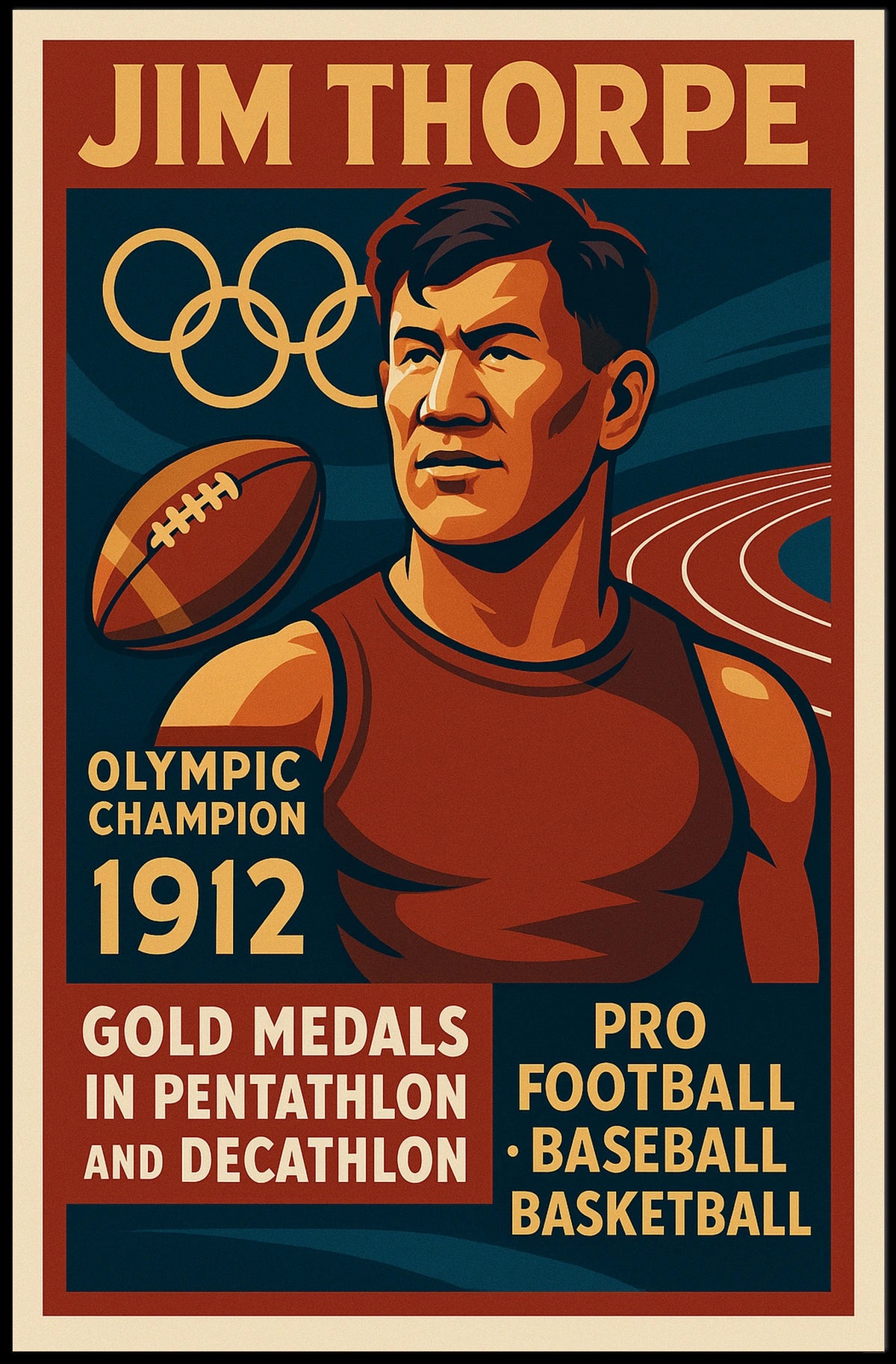 Jim Thorpe Legendary Olympic Champion Jim Thorpe Poster
