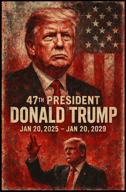Donald Trump 47th President Vintage Scenic Patriotic Wall Art Collectible Poster