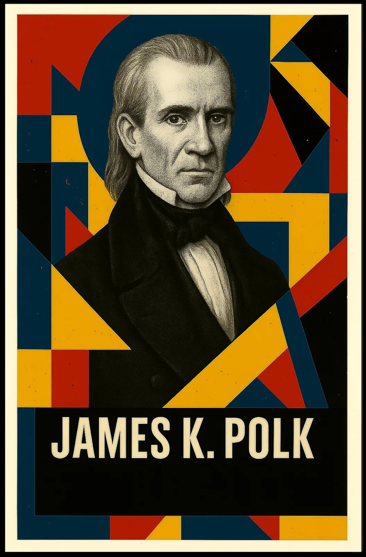 James K. Polk 11th President of the United States Abstract Pop Poster
