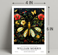 William Morris Butterfly Design Artistic Poster