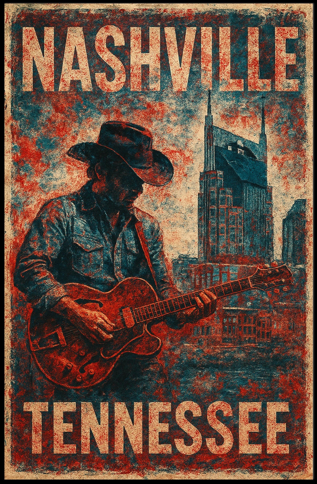 Nashville Vibes Wanderlust Photography Realism Poster