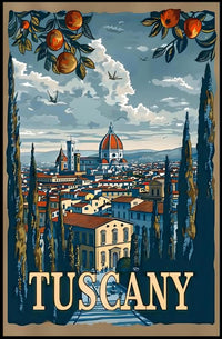 Scenic Tuscany: A Panoramic View of Tradition and Nature Poster