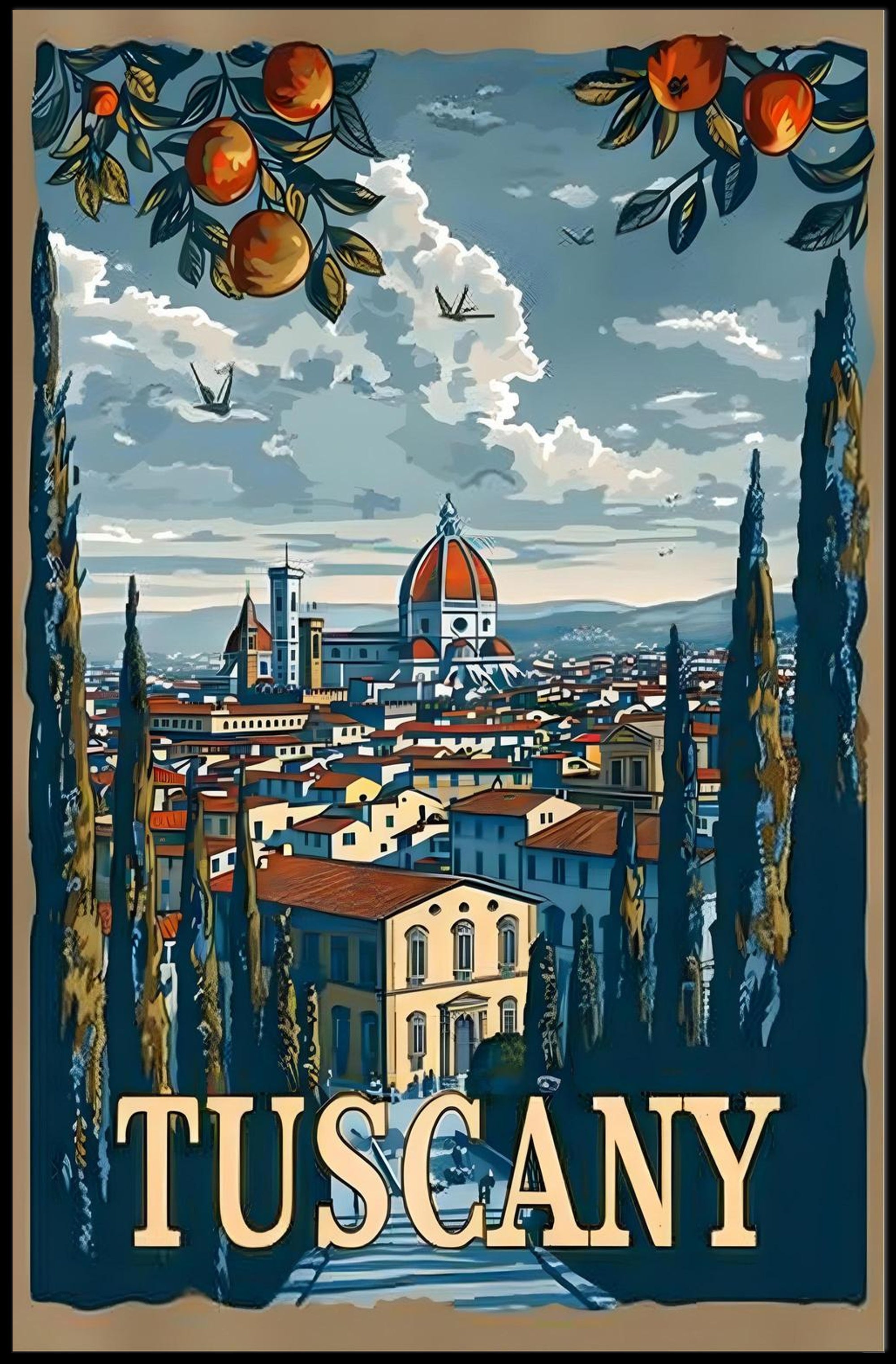 Scenic Tuscany: A Panoramic View of Tradition and Nature Poster