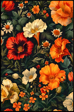 Vibrant Floral Symphony William Morris Art Poster