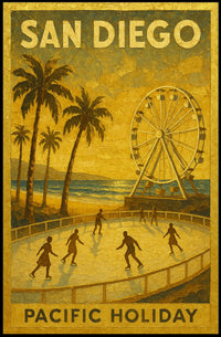 San Diego Pacific Holiday Poster