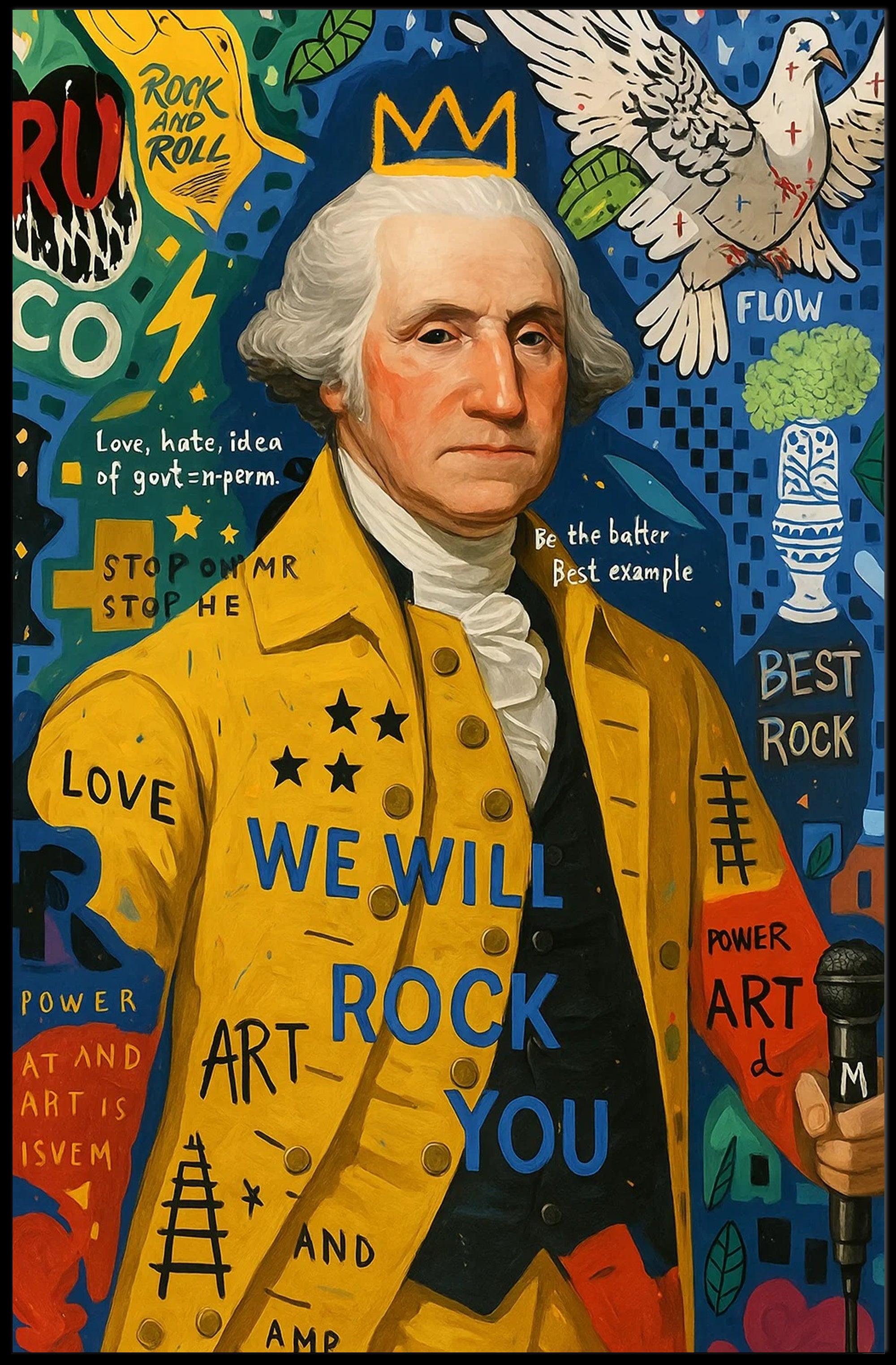 Rock Legend Collage Pop Culture Poster