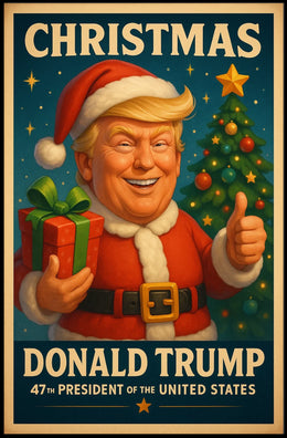 Santa Claus Christmas Cheer Caricature - Pop Culture Poster