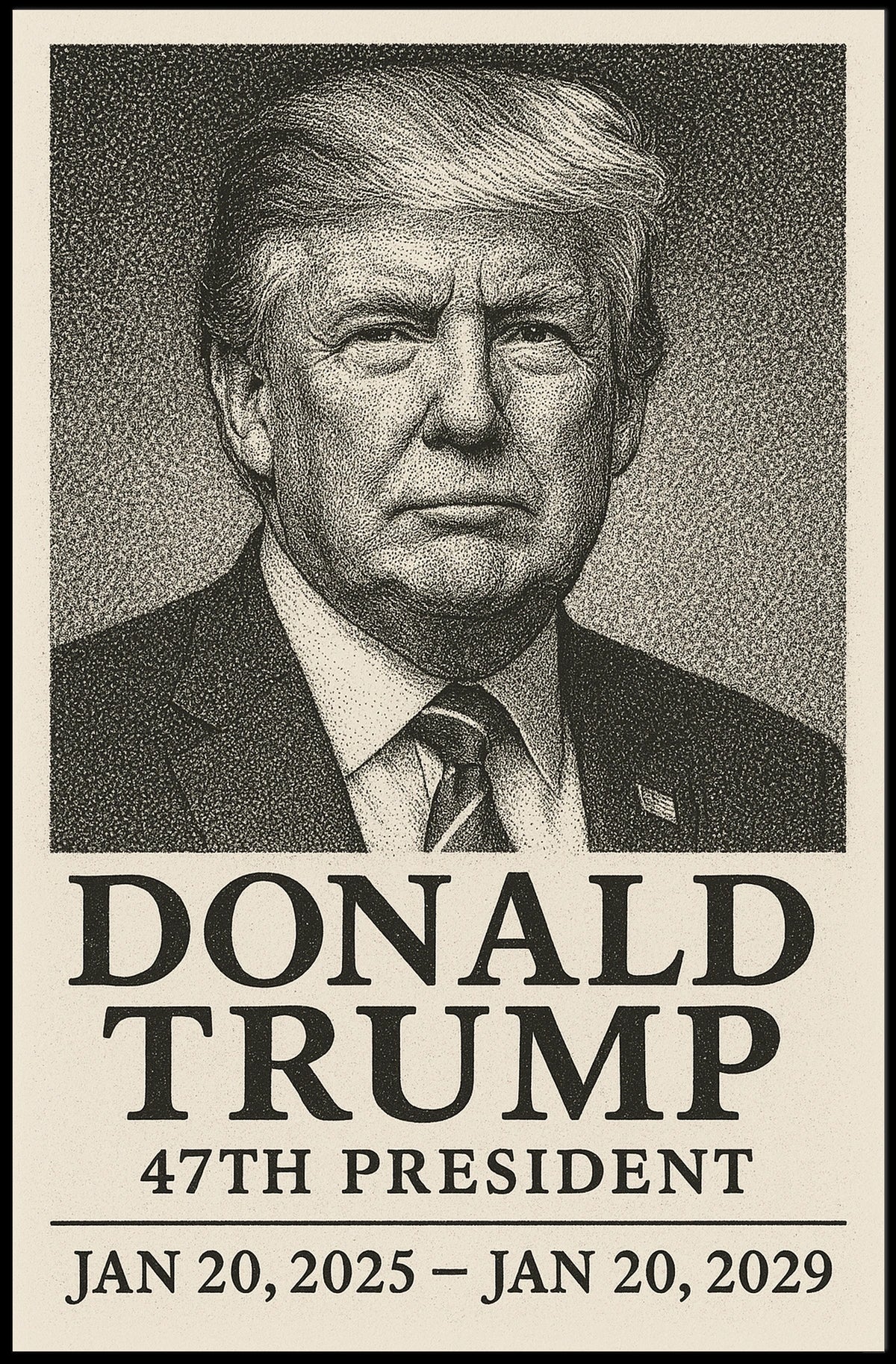 Trump 47th President Scenic Patriotic Decor Poster