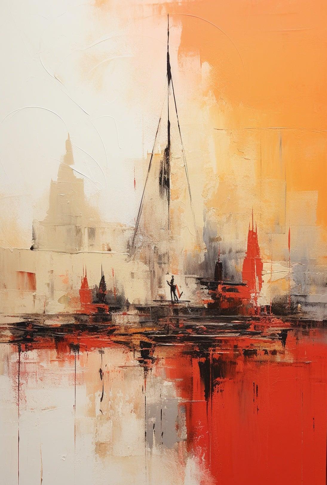 Dynamic Urban Exploration Art Poster - Abstract, Artistic Poster