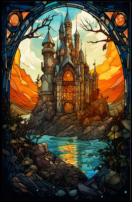 Enchanted Castle At Sunset Poster