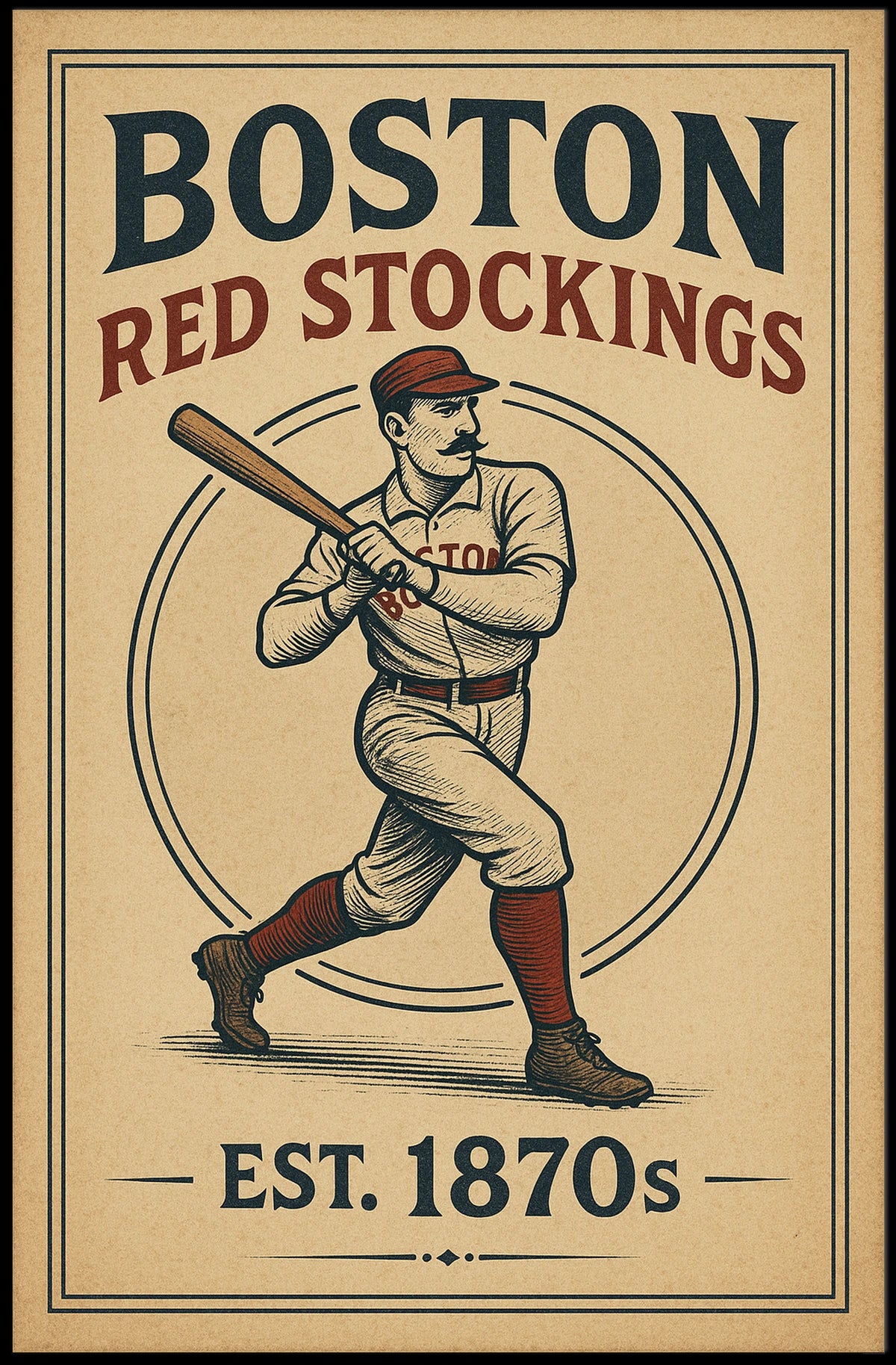 Boston Red Stockings Est. 1870s Poster