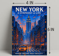New York A Symphony of Life Poster PosterGoat