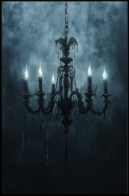 Gothic Chandelier Poster