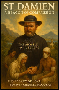 St. Damien Inspirational Legacy Vintage Heritage Poster