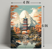 Tranquil Pagoda In Autumn Poster