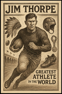 Jim Thorpe Legendary Athlete Poster