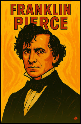 Franklin Pierce Scenic Portrait Vintage Travel Poster