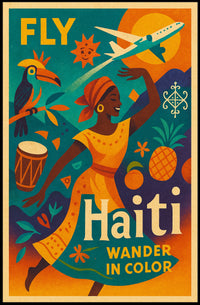 Fly Haiti Wander in Color Poster