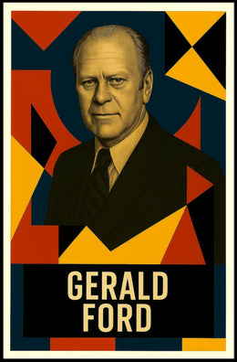 Gerald Ford 38th President of the United States Abstract Pop Poster